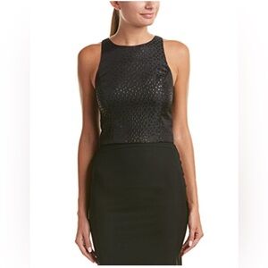 Sachin + Babi Black Fitted Crop Ensor Tank Top Size 0 NWT